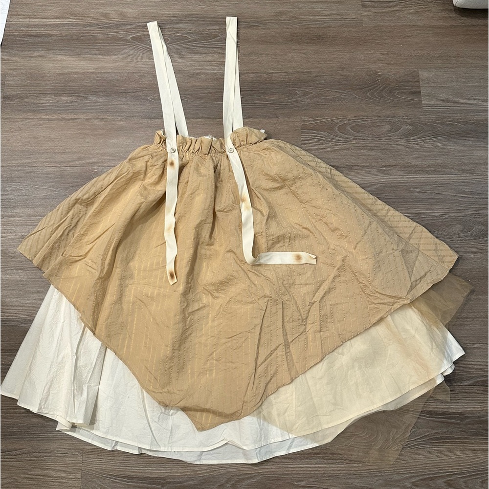 Designer MURMUR MI Vintage Style three layered Skirt With Removable Straps